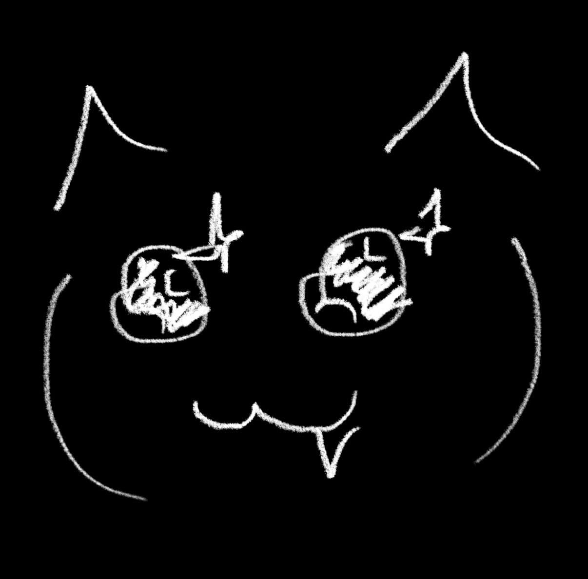 interested / excited cat