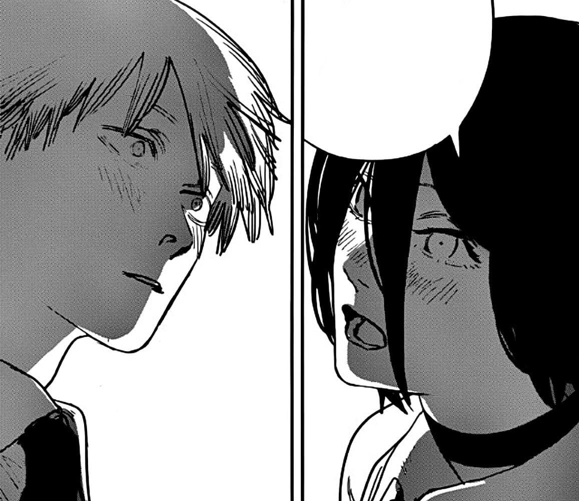 I felt like the earnestness was palpable. Reze was sincere, she really was going to
renege, and Denji even did consider it. He had never made choices for himself before, but...it's so
tenuous, it's a raw moment of honesty and vulnerability. 'I'll make you happy'