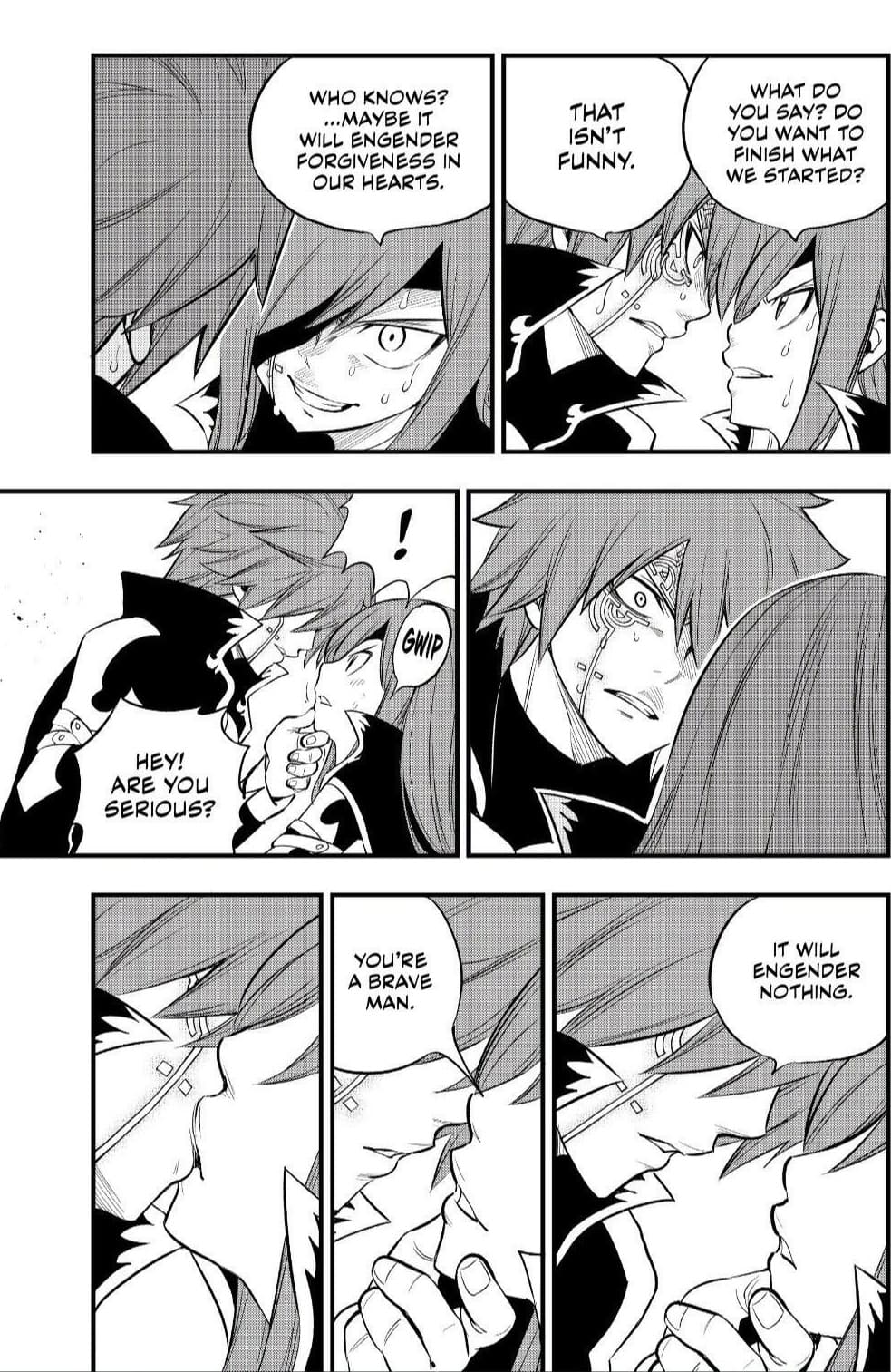 I don't watch Eden's Zero. I watched one ep and dropped it a few min in. But my
childhood show is Fairy Tail, and I've waited almost 10 years for Jellal and Erza to get together.
I'm a really huge Jerza fan. Fairy Tail and 100YQ are over, and Mashima refused
to create a confirmed ending… like it's going to happen, but he doesn't want to give the audience
catharsis, which is kind of cruel. Anyway, along with cruelty and perversion (FT has ridiculous
fanservice, so I don't reread it), he isn't creative, so he reuses his character designs.
Anyway this is Elsie and Justice from Eden's Zero. Their character context is 'two former lovers
turned enemies', which is pretty similar to Jellal and Erza - what they're introduced as, in the
Heaven's Tower Arc.